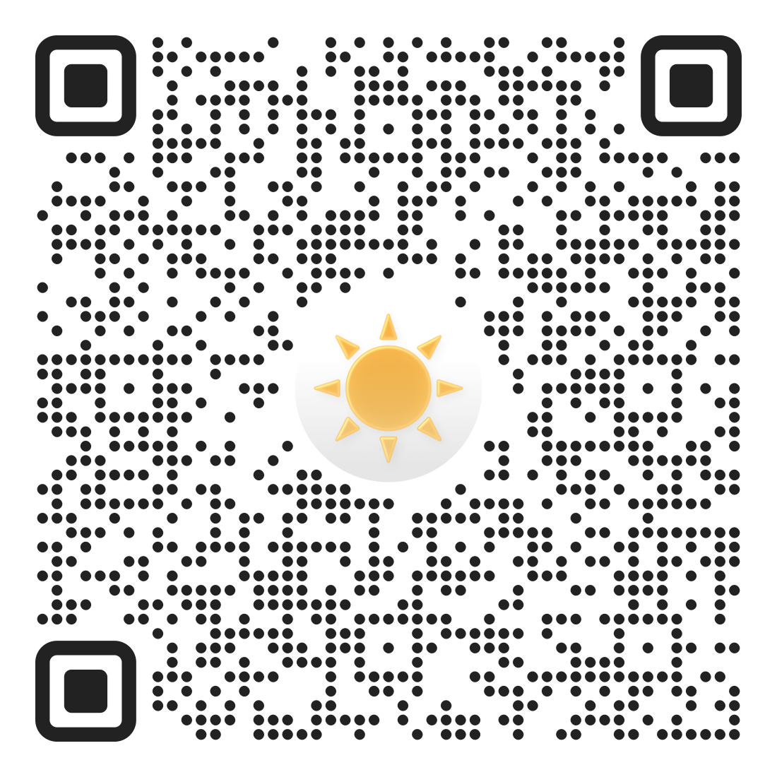 QR code to download the SunCast app